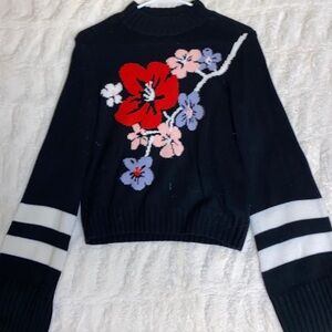 H&M Divided Floral Sweater Women’s Size XS